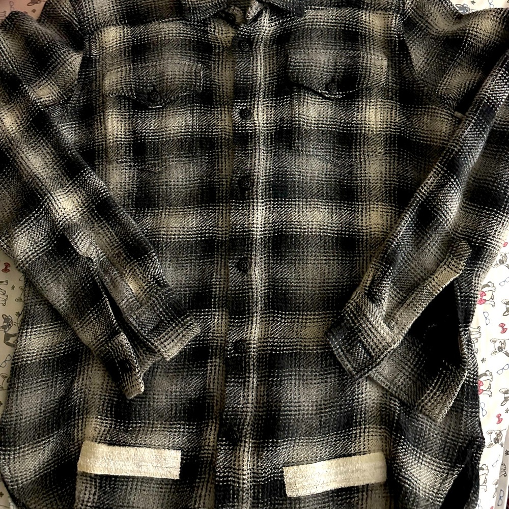 Offwhite Wool Flannel Warm Thick - image 1